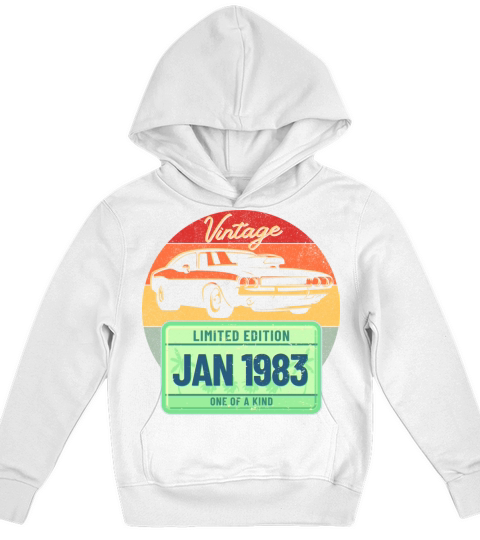 Vintage January 1983 Kids Hoodie