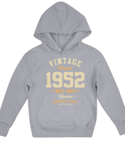 Vintage Original 1952 71st Birthday Kids Hoodie