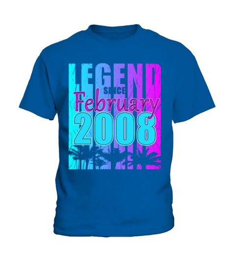2008 born Legend February Vintage Kids T-Shirt