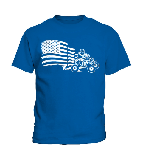 all terrain vehicles patriotic flag vintage with s Kids T-Shirt