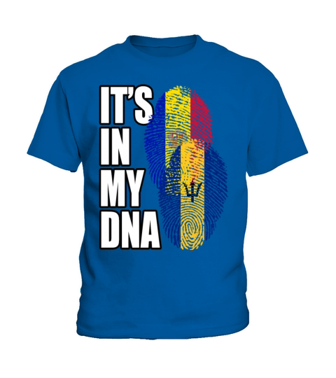 Barbadian And Andorran Mix Heritage DNA Flag Kids T-Shirt