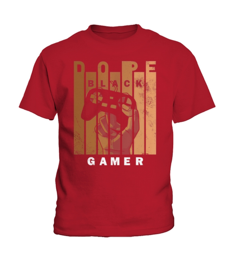 Black Gamer Black histroy month design For Gaming Kids T-Shirt