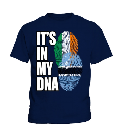 Botswana And Irish Mix Heritage DNA Flag Kids T-Shirt
