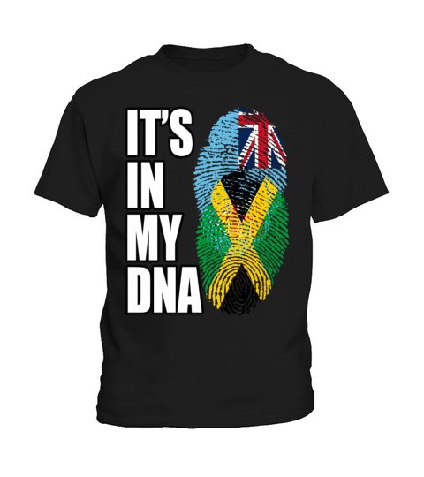 Fijian And Jamaican Mix Heritage DNA Flag Kids T-Shirt