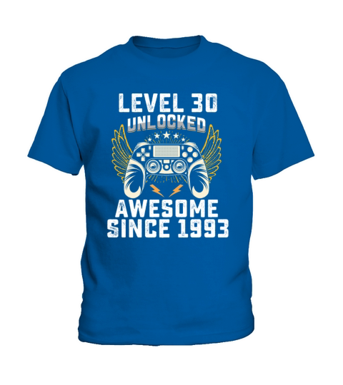 Gaming Level 30 Unlocked Awesome Since 1993 Kids T-Shirt