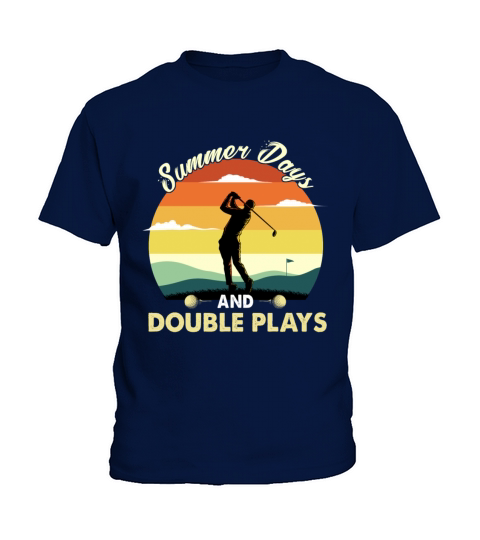 Golf summer days and double plays vintage shirt Kids T-Shirt
