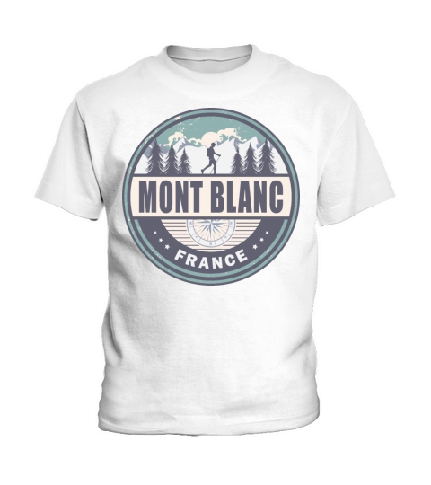 Mont Blanc France French Alps Vintage Hiking Kids T-Shirt