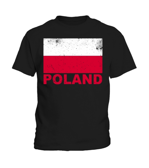 Poland Flag Vintage Polish Nationality Grunge Trav Kids T-Shirt