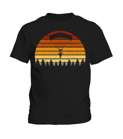 Vintage Sunset Skydiving For Skydivers Kids T-Shirt