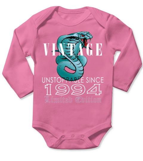 1994 Vintage 29 Year Limited Edition Long Sleeve Baby One-Piece