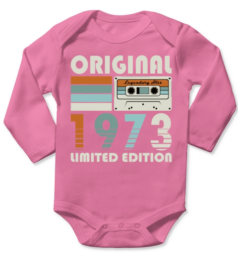 50th birthday vintage 1973 original 1973 Long Sleeve Baby One-Piece