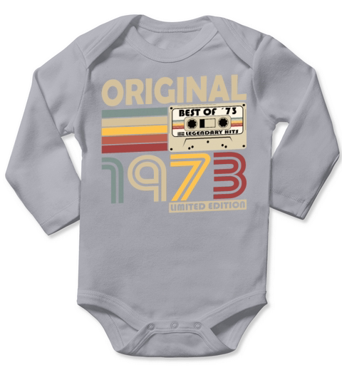 50th birthday vintage 1973 original 1973 Long Sleeve Baby One-Piece