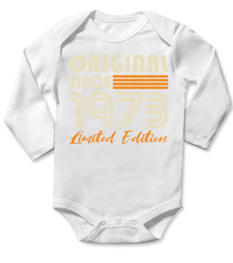 50th birthday vintage 1973 original since 1973 Long Sleeve Baby One-Piece