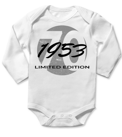 70th birthday men women 70 years 1953 vintage Long Sleeve Baby One-Piece