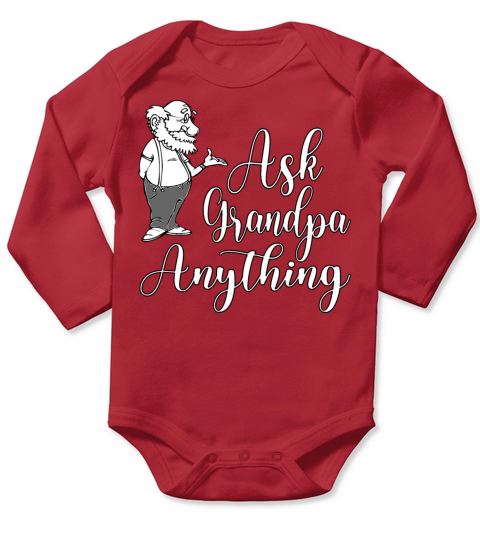 Ask Grandpa Anything Long Sleeve Baby One-Piece