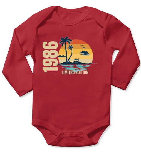 Birthday Limited Edition 1986 Long Sleeve Baby One-Piece