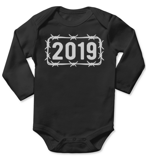 Birthday Vintage 2019 Barbed Wire Long Sleeve Baby One-Piece