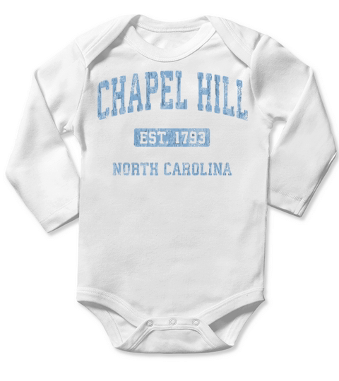 Chapel Hill North Carolina Nc Vintage Athletic Spo Long Sleeve Baby One-Piece