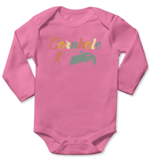Cornhole Retro Vintage Player Long Sleeve Baby One-Piece
