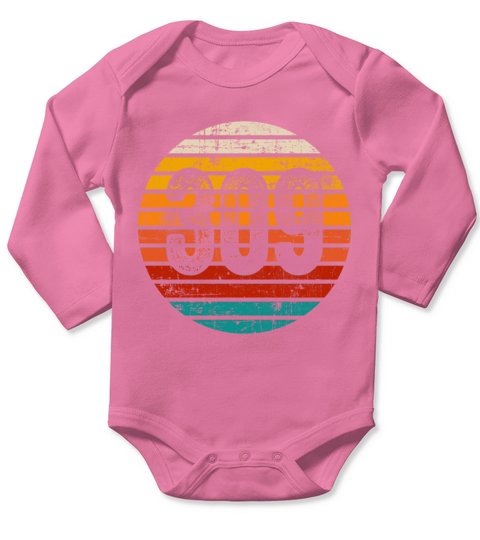 Distressed Vintage Sunset 309 Area Code Long Sleeve Baby One-Piece