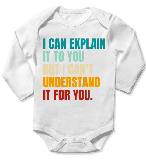 Funny Retro Vintage I Can Explain It To You Long Sleeve Baby One-Piece