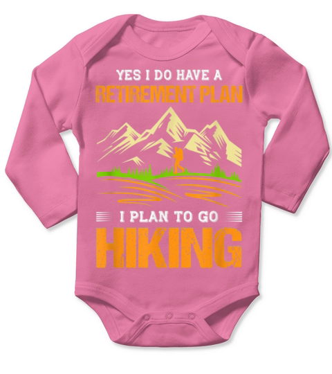 Hiker Vintage Camping Sunset Long Sleeve Baby One-Piece