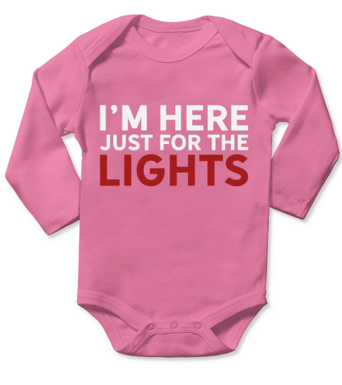Just here for the lights Stage Lighting Technician Long Sleeve Baby One-Piece