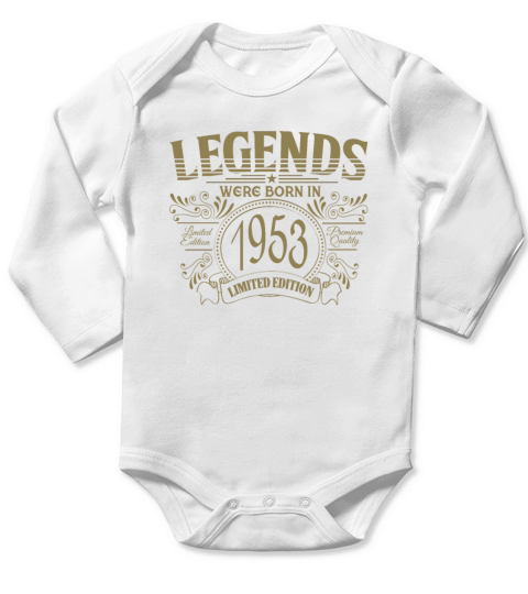 Legends were born in 1953 vintage birthday design Long Sleeve Baby One-Piece