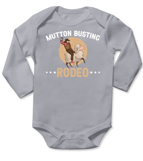 Mutton Busting Rodeo Western Sheep Rider Long Sleeve Baby One-Piece