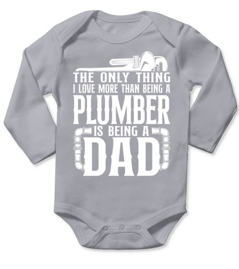 Plumbing Plumber Dad Vintage The Long Sleeve Baby One-Piece