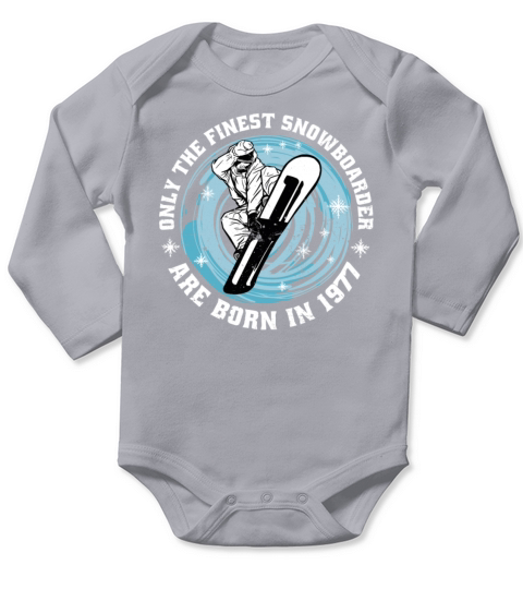 Snowboarder Vintage 1977 Birthday Snowboarding Long Sleeve Baby One-Piece