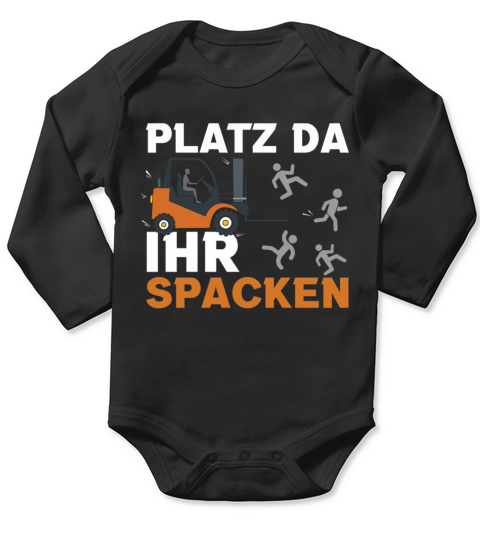 Space Funny Forklift Driver Quotes Operator Truck Long Sleeve Baby One-Piece