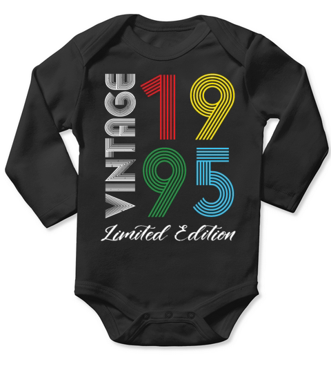 Vintage 1995 Vintage Birthday Retro Vintage Long Sleeve Baby One-Piece