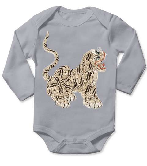 Vintage Tiger Long Sleeve Baby One-Piece