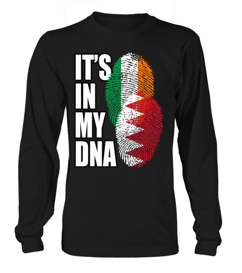 Bahraini And Irish Mix Heritage DNA Flag Long sleeved Unisex