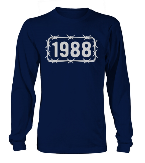 Birthday Vintage 1988 Barbed Wire Long sleeved Unisex