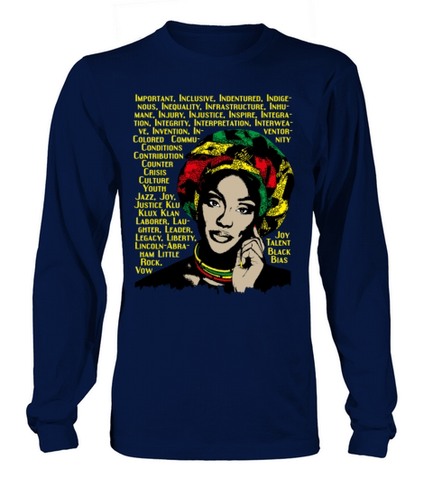 Black history month african women words design266 Long sleeved Unisex