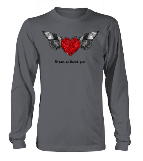 heart with wings and love quote Long sleeved Unisex