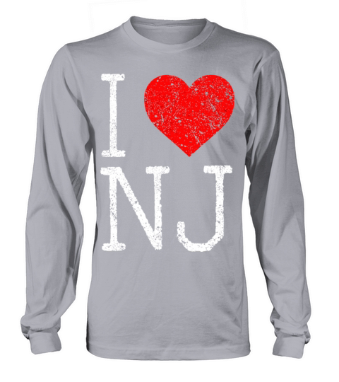 I Love New Jersey Nj Hometown Garden State Vintage Long sleeved Unisex