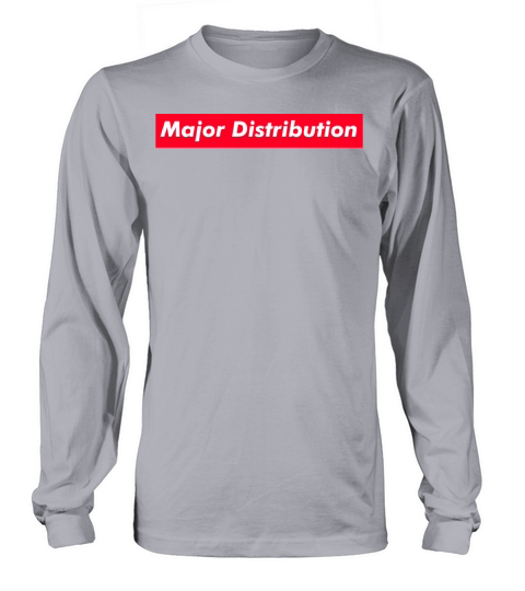 Major Distribution Red Box Minimalist Typography Long sleeved Unisex