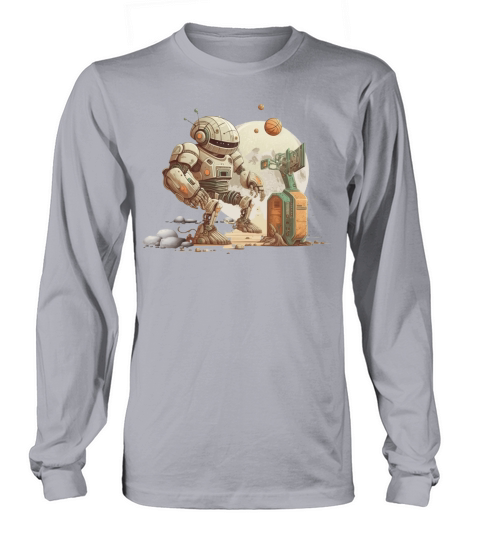 Personalized robot basketball coach design ideas Long sleeved Unisex
