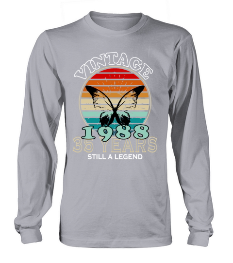 Retro Birthday Year Vintage 1988 Long sleeved Unisex
