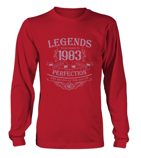 vintage 1983 birthday legend 40th birthday saying Long sleeved Unisex