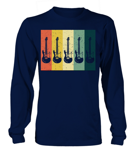 Vintage Guitar Retro Idea For Men Women Long sleeved Unisex