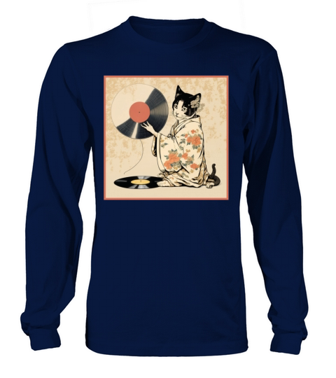 Vinyl Record Player Cat Owner Record Collector Long sleeved Unisex