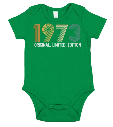 1973 Vintage Birthday since in 1973 Short Sleeve Baby One-Piece
