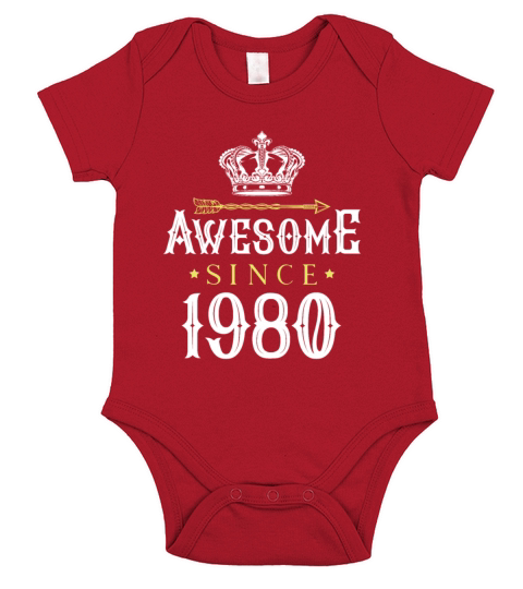 1980 awesome since Short Sleeve Baby One-Piece