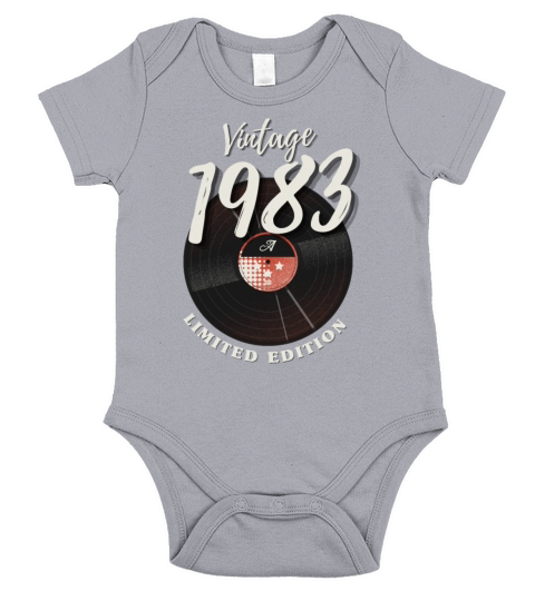 40 Years Vintage 1983 Retro 40th Birthday Short Sleeve Baby One-Piece