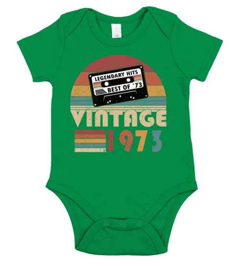 50th birthday vintage 1973 best of 1973 Short Sleeve Baby One-Piece