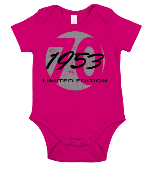 70th birthday men women 70 years 1953 vintage Short Sleeve Baby One-Piece